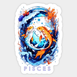 Zodiac sign Pisces T-shirt Sticker